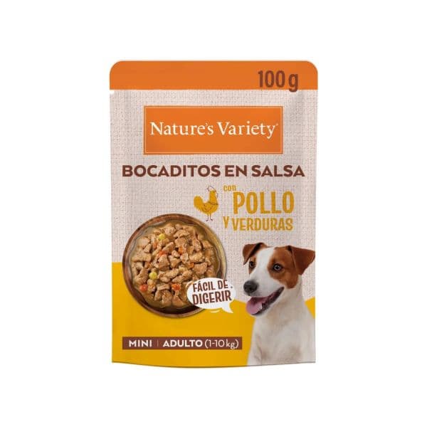 Ração Húmida Nature's Variety Pedaços em Molho Frango & Vegetais Cão Adulto Porte Pequeno 100g