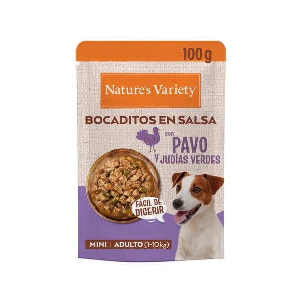 Ração Húmida Nature's Variety Pedaços em Molho Mini Peru & Feijão Verde 100g