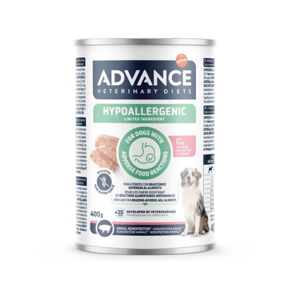Ração Húmida Advance Veterinary Diets Hypoallergenic Porco 400g