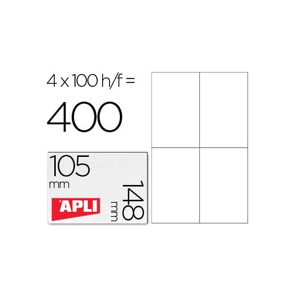 Apli Etiquetas Adesivas 105x148mm 100 Fls - 01280