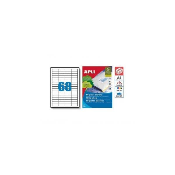 Apli Etiquetas Adesivas 48,5x16,9mm 100 Fls - 01282
