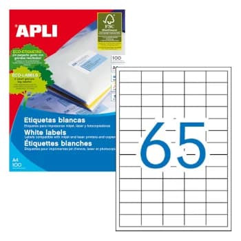 Apli Etiquetas Adesivas 38x21,2mm 100 Fls - 01283