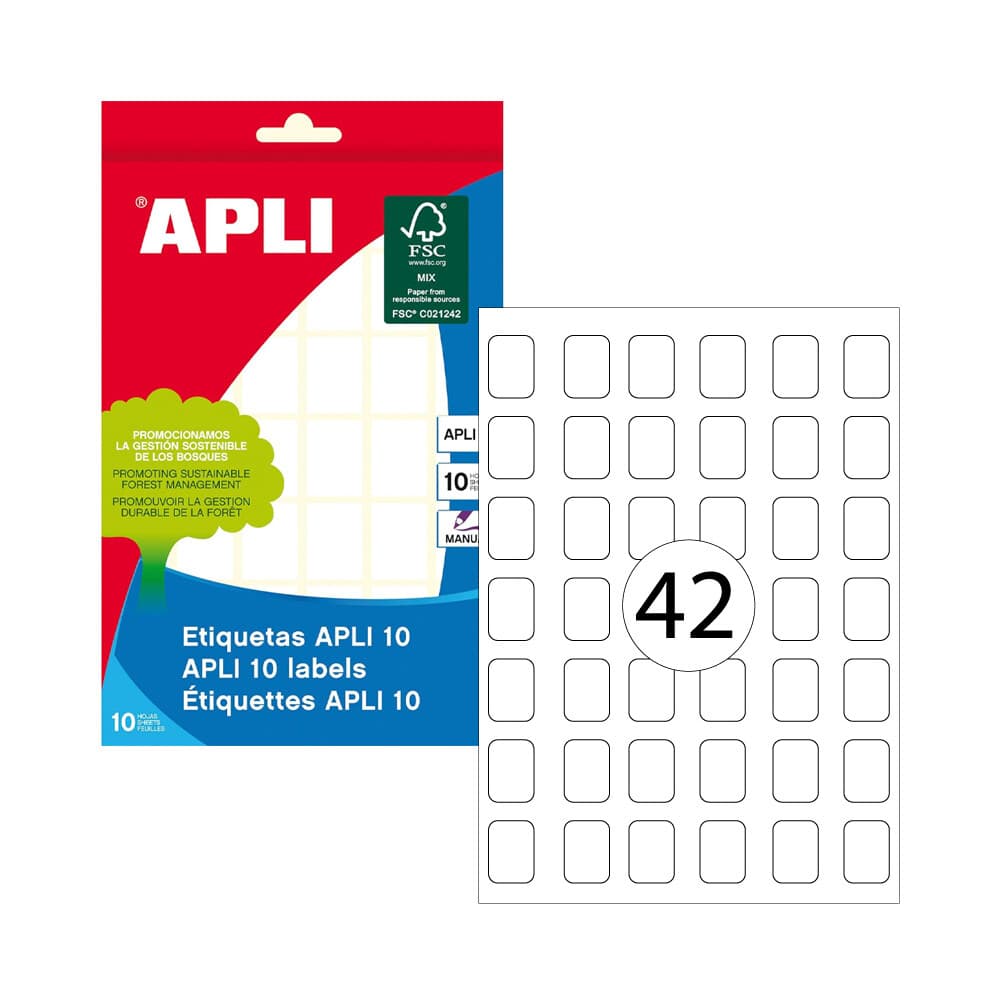 Apli Etiquetas 1639 10Fls 16x22mm 420 uds.