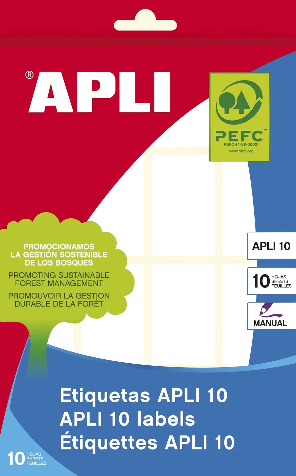 Apli 160 Etiquetas 25x40mm 10Fls Branco - APL1646