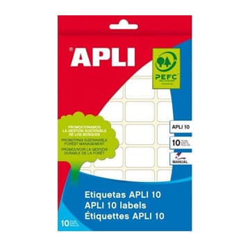 APLI 01655 etiqueta autocolante Rectângulo Permanente Branco 40 unidade(s)