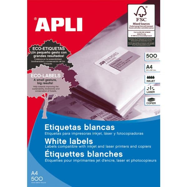 Apli Etiquetas Adesivas 105x37mm 500 Fls - 01785