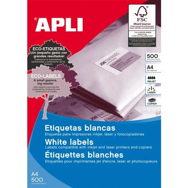 Apli Etiquetas Adesivas 105x35mm 500 Fls - 01794