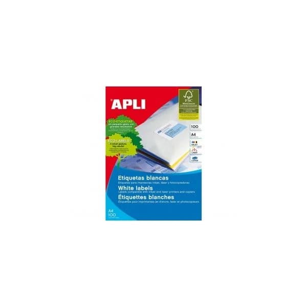 Apli Etiquetas Adesivas 99,1x139mm 100 Fls - 02422