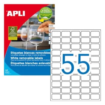 Etiquetas Removiveis 36,8×23,8 100 Folhas A4 5500un