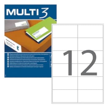 Multi 3 Etiquetas A4 97x42,4 100 Folhas 1200 Un. - APL4706