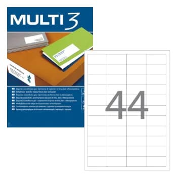 Multi 3 Etiquetas Adesivas 48.5 x 25.4 mm 100 Fls - APL4717