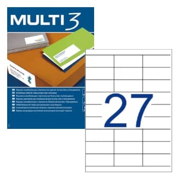 Multi 3 Etiquetas Adesivas 70x30mm 100 Fls - 04722