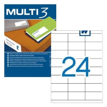 Multi 3 Etiquetas Adesivas 70x36mm 100 Fls - 04723