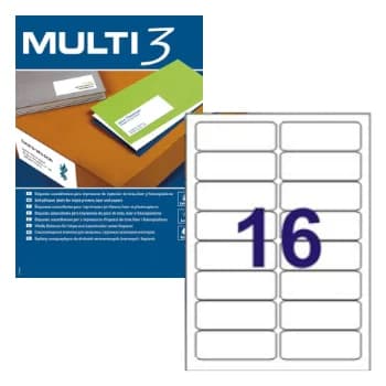 Multi3 Etiquetas Adesivas 99,1x34mm 100 Folhas 1600 Un. - APL4727