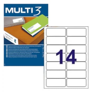 Multi3 Etiquetas Adesivas 99,1x38,1mm 100 Folhas - APL04728
