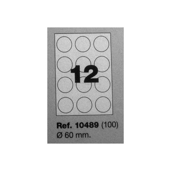 Multi 3 100 Fls A4 Etiquetas Adesivas Redondas 60mm - 080863