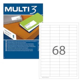 Multi 3 Etiquetas 100 Fls 48,5x16,9 6800 uds.