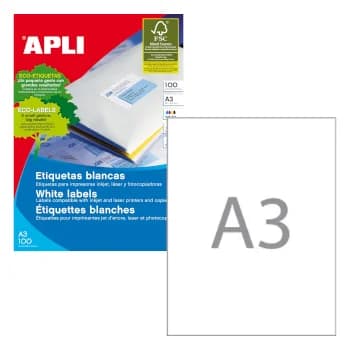 Apli Etiquetas Adesivas 297x420mm 100 Fls - 11352