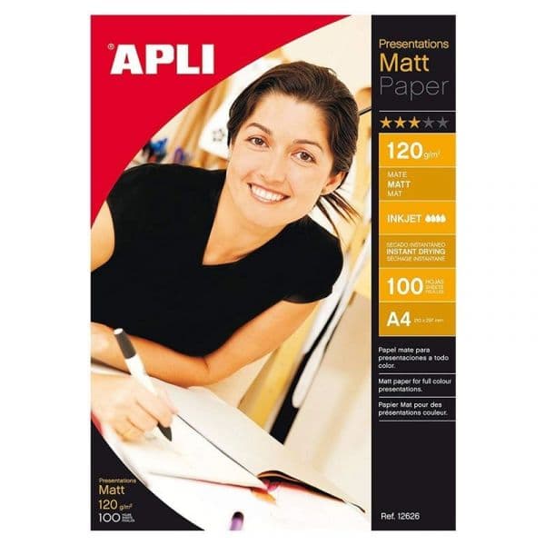 Apli Papel Fotográfico 12626 A4 100 Un.
