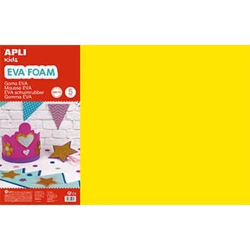 Apli Fls de Borracha Eva Amarelo 600x400x2mm 5un. - 12760