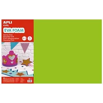 Apli Fls de Borracha Eva Verde Claro 600x400x2mm 5un. - 12762