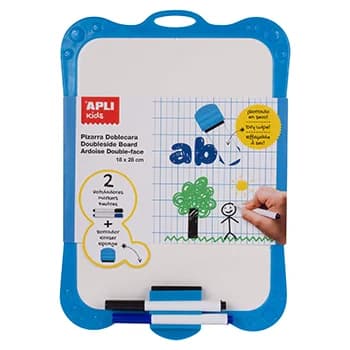 Apli Quadro Branco c/ Moldura de Borracha e Marcadores 180x280mm
