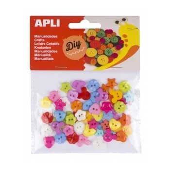 Apli Kit Manualidades Botões de Plástico 60 Un. - 16835
