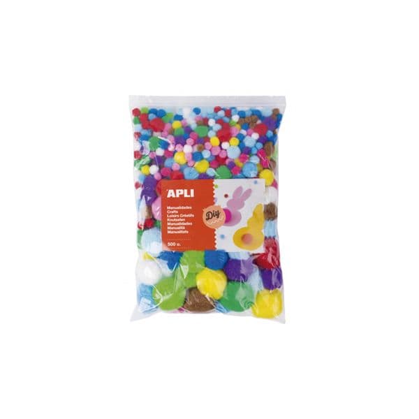 Apli Pom Pons Sortidos 500un APL17448