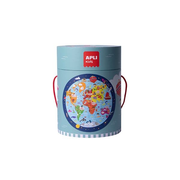APLI Puzzle Circular Mapa Mundo 18201 48 Peças