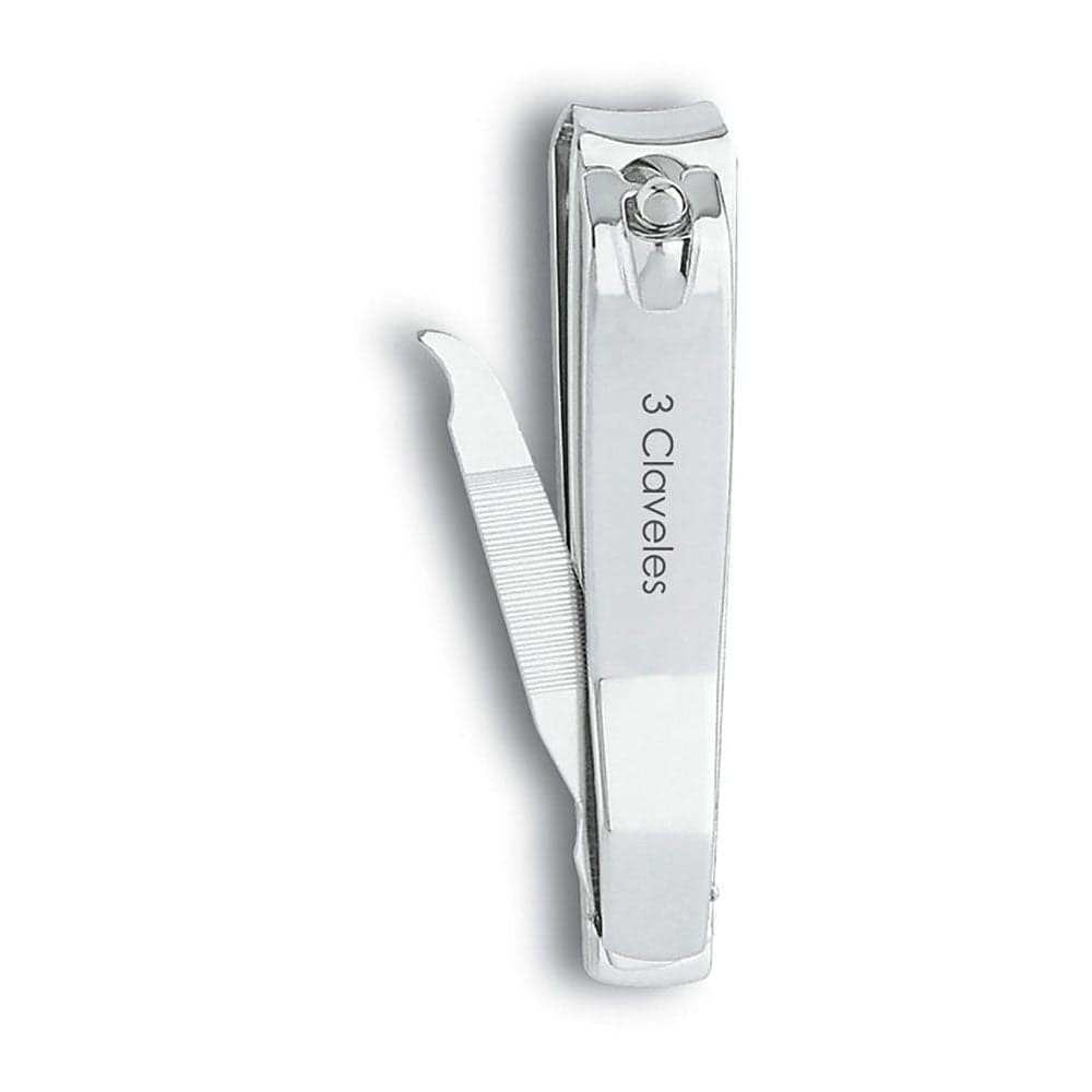 CORTA-UNHAS COM LIMA CROMADO 8CM D 3 CLAVELES