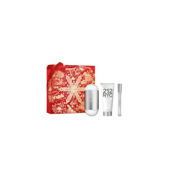 Carolina Herrera 212 Eau de Toilette 100ml + Eau de Toilette 10ml + Loção Corporal 100ml Coffret