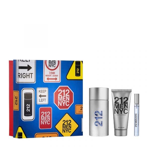Carolina Herrera 212 Man Eau de Toilette 100ml + After Shave 100ml + Mini Eau de Toilette 10ml Coffret