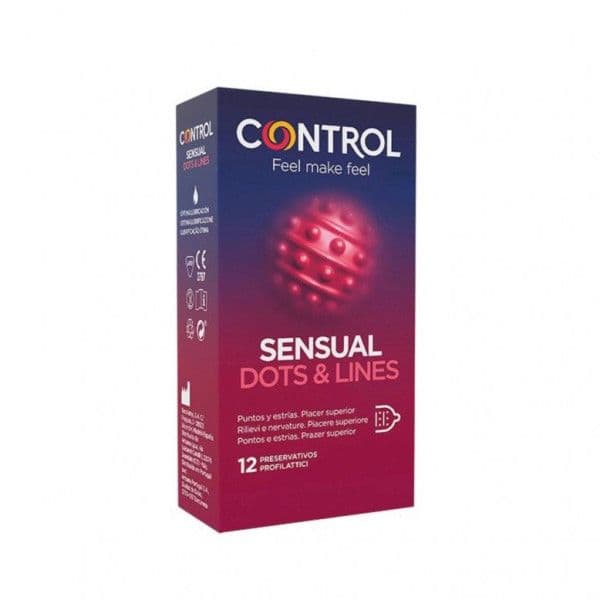 Control Preservativos Sensual Dots & Lines 12 Unidades