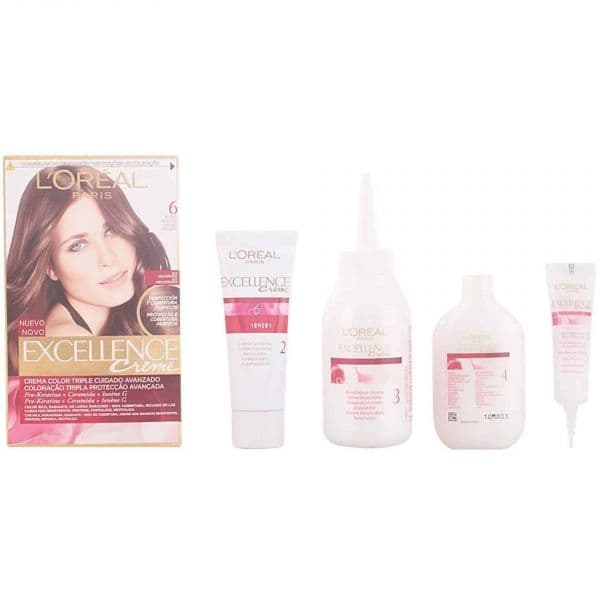 L'Oreal Excellence Creme Coloração Tom #6 Louro Escuro 192ml