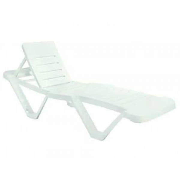 Resol Conjunto de Espreguiçadeiras e Mesa Master+Andorra Branco 3 Peças