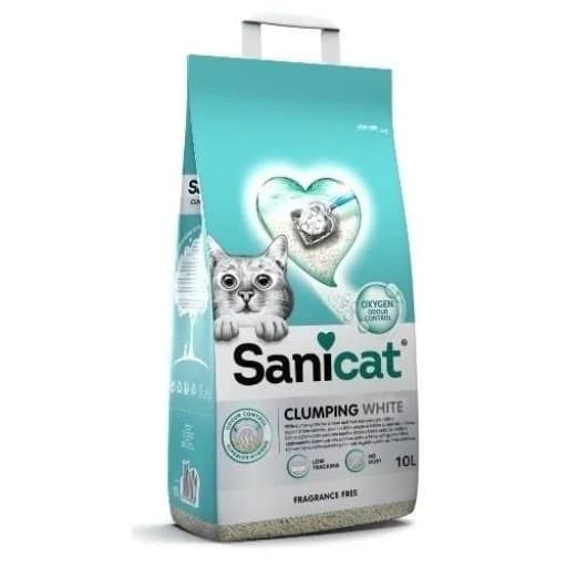 Sanicat Areia Aglomerante Clumping White 10L