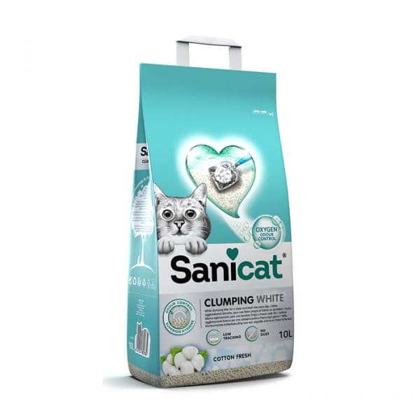 Sanicat Areia Aglomerante White Cotton Fresh 10L