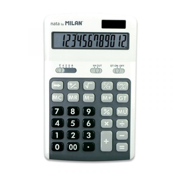 Calculadora Milan Escritório 150712GBL Branco e Cinza