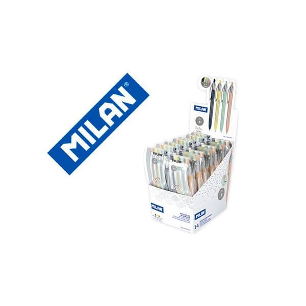 Millan Caneta Milan P1 Retratil 1 mm Prata Estojo de 4 un. Sortido - OFF155373CE