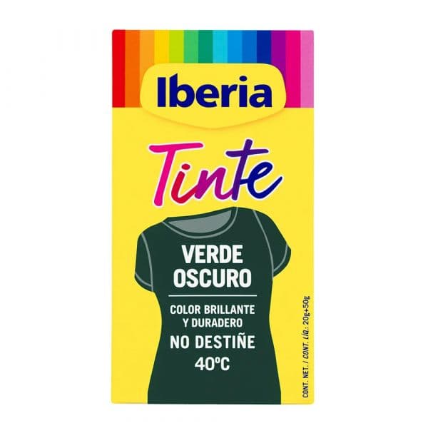 Iberia Tinta Roupa 40ºC Verde Escuro 70g