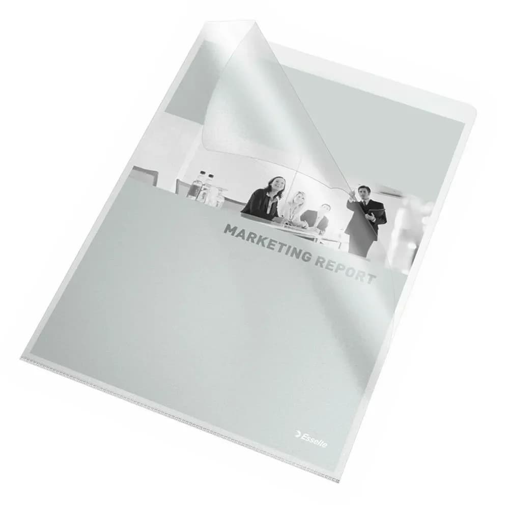 Esselte Pasta de Arquivo PVC Transparente Folio 100 unidades