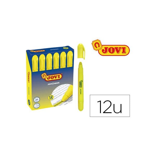 Jovi Marcador de Cera Gel Fluorescente Amarillo Caixa de 12 un. - OFF079336CE