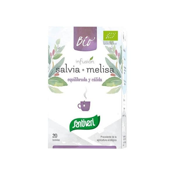 Santiveri Infusão Orgânica de Sálvia e Erva-cidreira 20 Saquetas