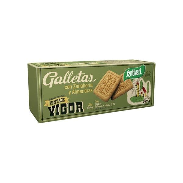 Santiveri Cookies Veganos de Cenoura e Amêndoa 240 g