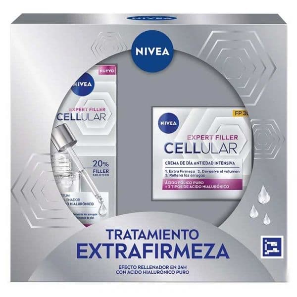 Nivea Tratamento Extrafirmeza e Cellular Filler Creme de Dia 50ml + Sérum Pipeta 30ml Coffret