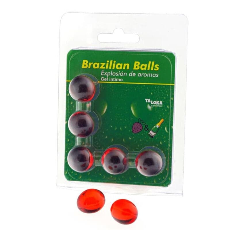 Diverty Sex Set 5 Brazilian Balls Explosion Aroma de Fresa Champan
