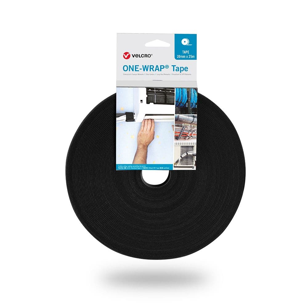 Velcro One Wrap Fita 20mm x 25m Preta