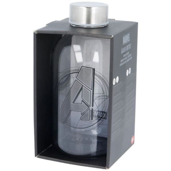 Stor Garrafa de Vidro Marvel Avengers 620ml