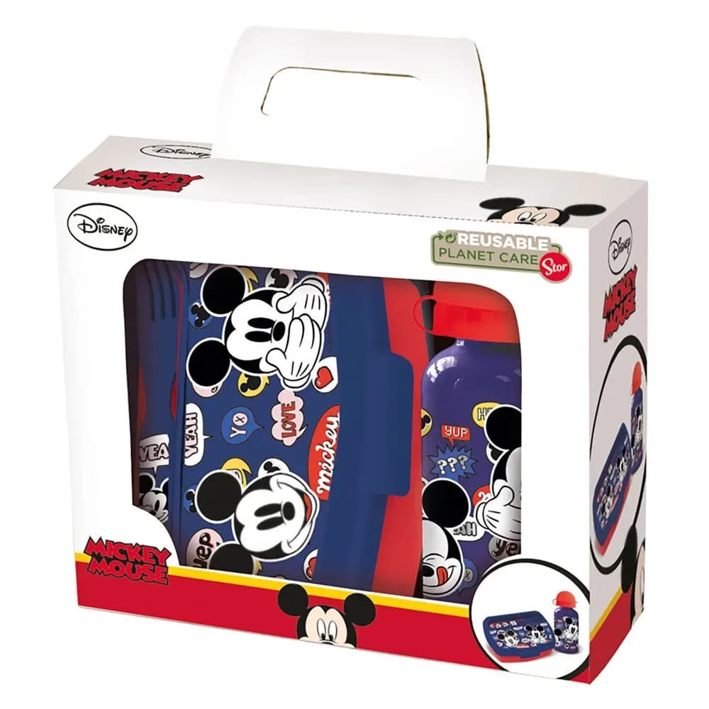 Mickey Mouse Conjunto Lancheira 4 Peças