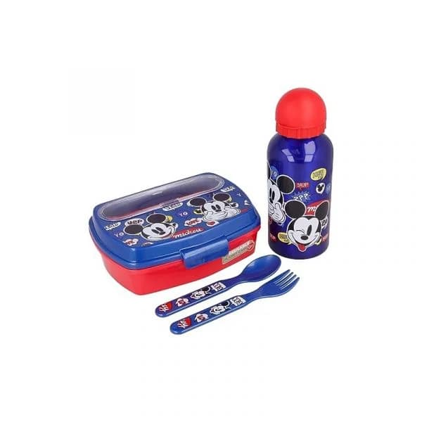 Mickey Mouse Conjunto Lancheira 4 Peças